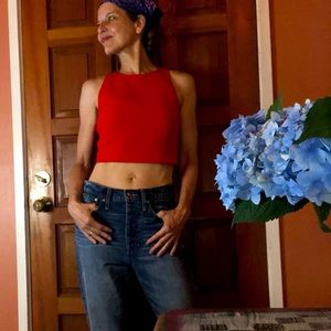 Alice + Olivia Red Crop Top Sz 6